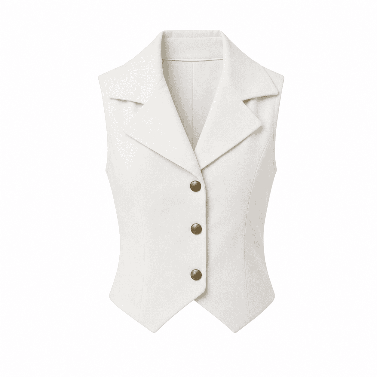 CHALECO CUELLO LEA/MARFIL