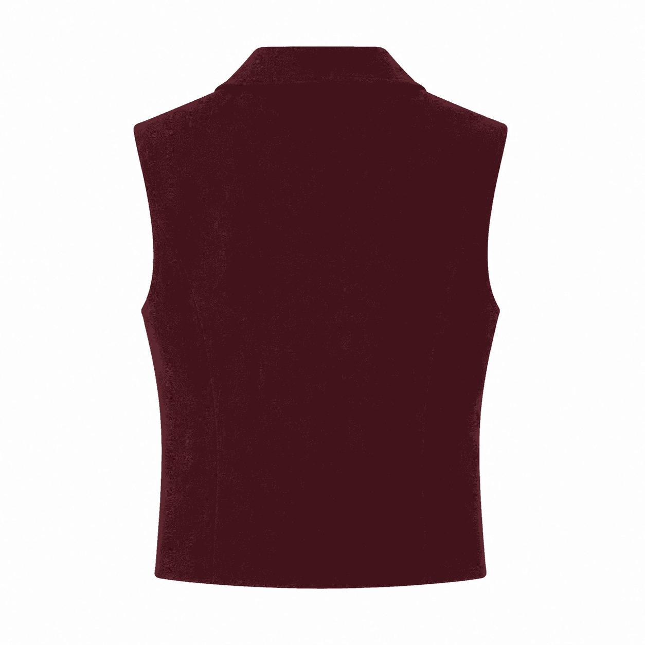 CHALECO CUELLO LEA/VINO
